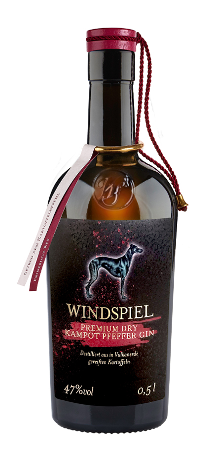 Windspiel Premium Dry | Kampot Pfeffer Gin 47% 0,50 l!