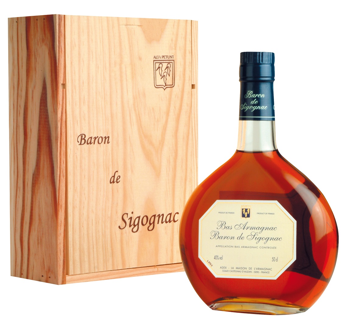 1932er Armagnac Baron de | Sigognac in Holzkiste | 40% 0,70 l