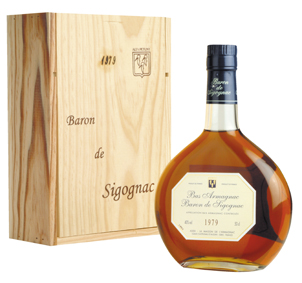 1934er Armagnac Baron de | Sigognac in Holzkiste | 40% 0,50 l