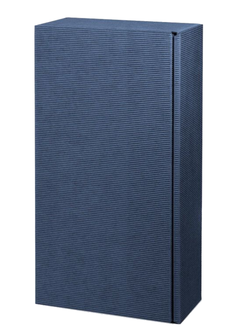 Präsentkarton für 2 Fl. Blau | FSC Zertifizierung