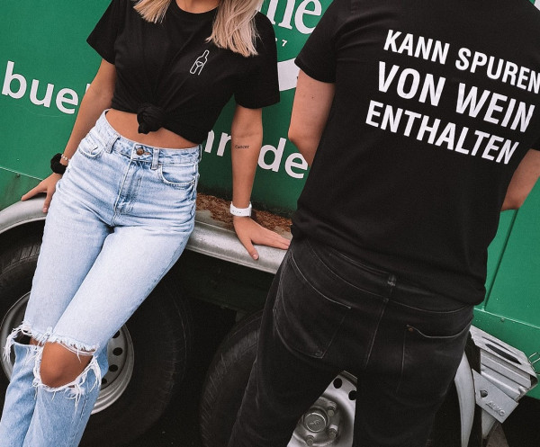 Bührmann T-Shirt Black "Spuren" Gr. M 100% Baumwolle
