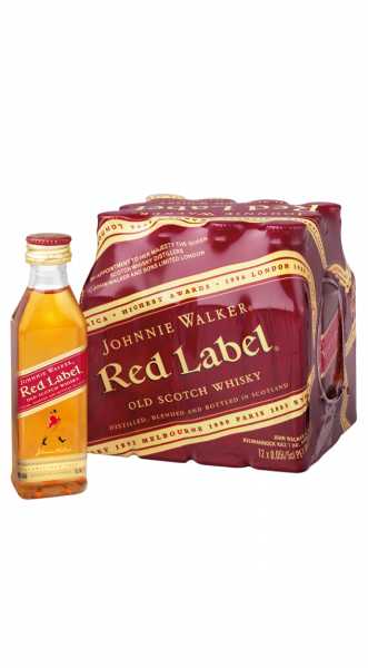 Johnnie Walker Red Label Scotch Whisky 40% 12 Fl. a 0,05l