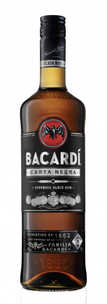 Bacardi Carta Negra Rum 37,5% 1,0l