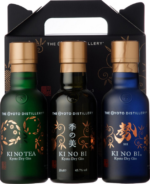 KI NO BI Kyoto Dry Gin Tasting Set 3 x 0,20l!