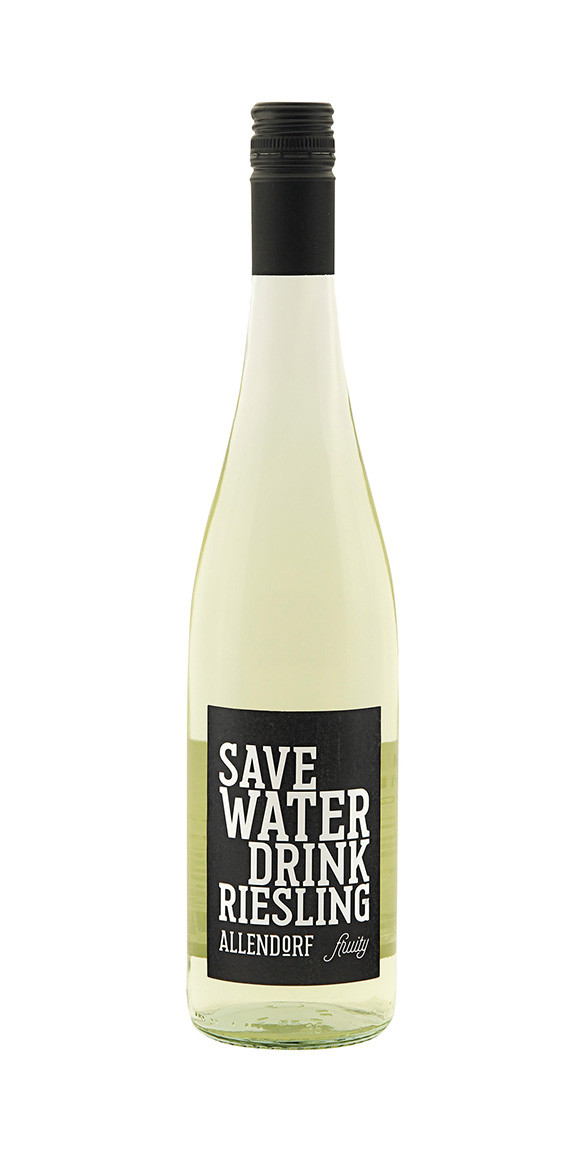 2018 Allendorf Save WATER drink RIESLING fruity