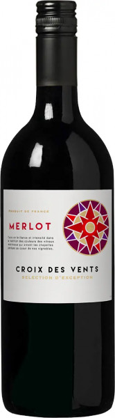 2022 Croix des Vents Merlot Pays d`Oc 1,00l