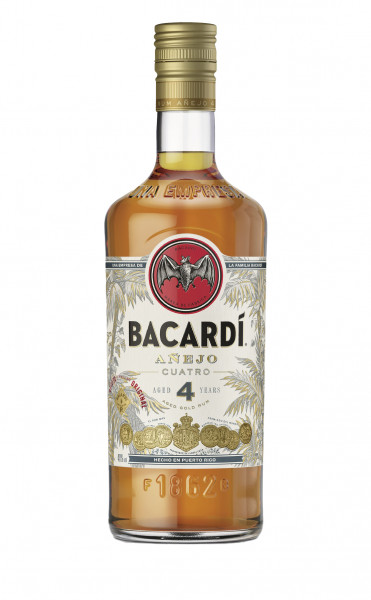Bacardi Cuatro Añejo 4 Rum 40% 0,7l