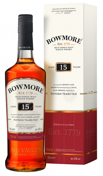 Bowmore 15 years Islay Single Malt Whisky 0,7l