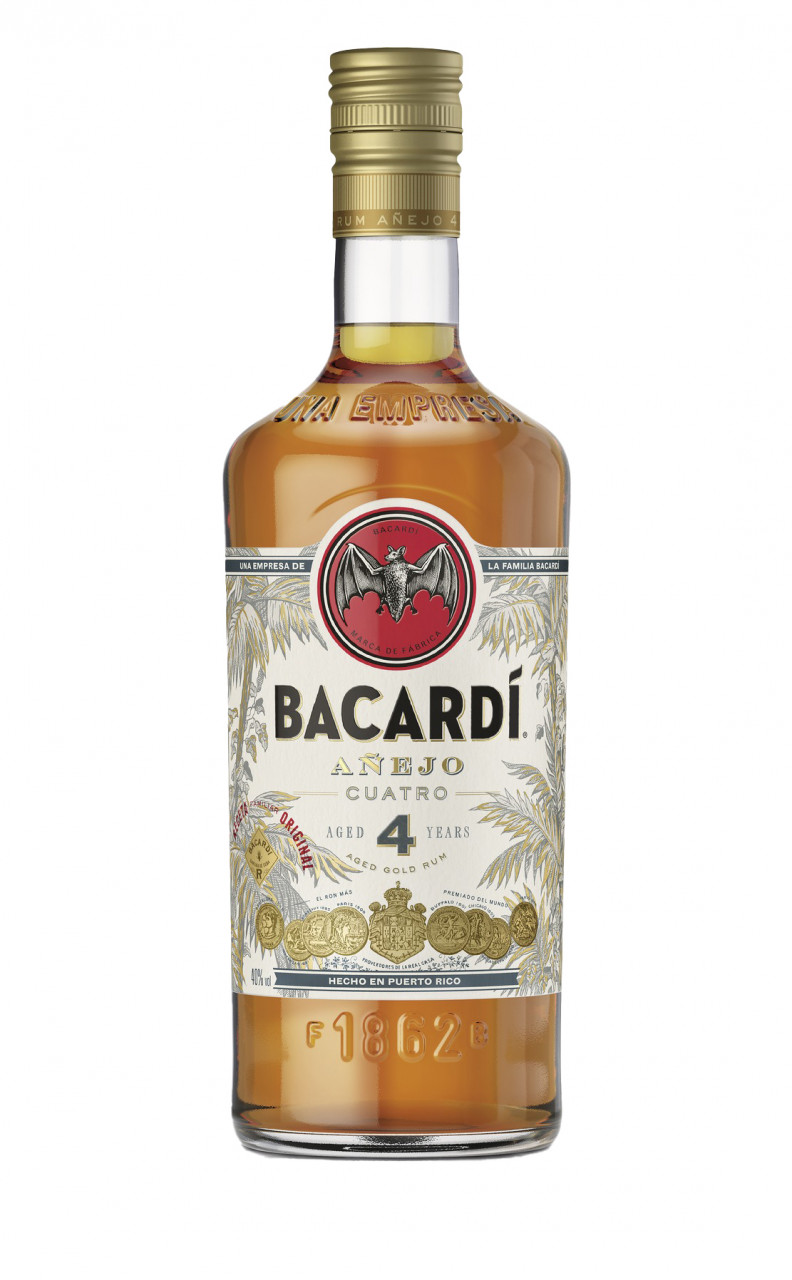 Bacardi Cuatro Añejo 4 Rum 40% 0,7l