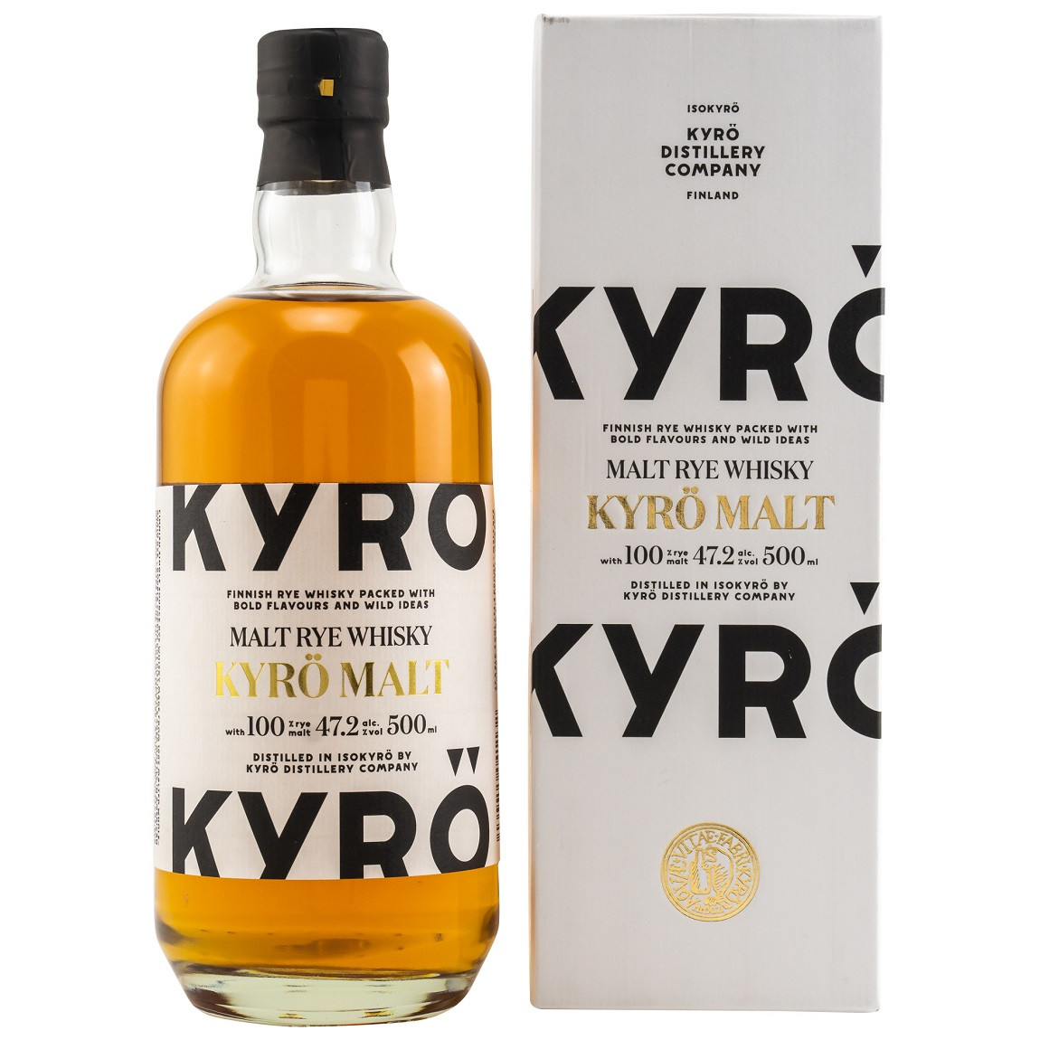 Kyrö Finish Malt Rye Whisky 47,2% 0,50l!